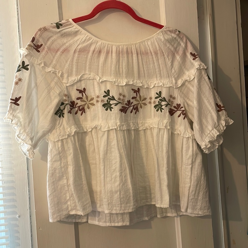 Cute White and Floral top